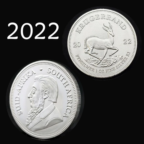 2025-2024-2023 Südafrika 1 Unze 999 Feinsilber Krügerrand Münze Brillant - Bild 9 von 12