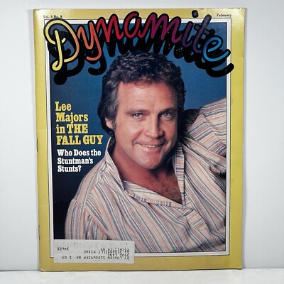 Dynamite Magazine No 93 Lee Majors The Fall Guy BMX Poster 1982