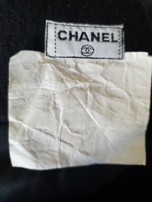 CHANEL スカート wool vintage AUTH VINTAGE CHANEL WOOL SKIRT OPEN IN THE FRONT FRINGE AND CHANEL