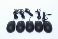 Lot of 5 Microsoft 1479 Comfort Mouse 3000 Black Optical X822066