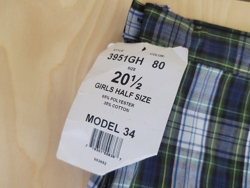 Becky Thatcher 20 1/2 Skirt Scooter Blue/Green School Uniform - Picture 2 of 4