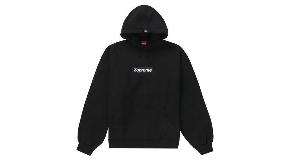 Sweat shirt à capuche logo boîte noire Supreme S FW23   Prêt à être expédié