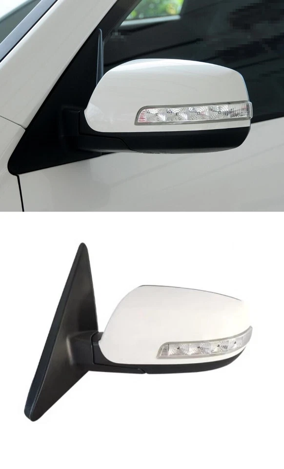 Conjunto de espejo retrovisor lateral izquierdo blanco 9 pines para Kia Sorento XM SUV 2009-2014 Foto 3 de 3