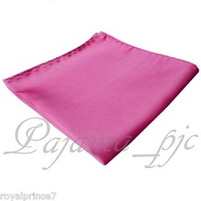 French Rose PINK Micro Fiber Solid Handkerchief Pocket Square Hanky Wedding