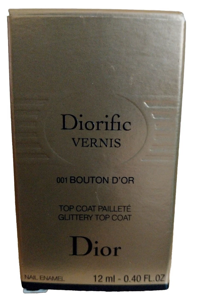 Esmalte de uñas dorado DIOR Diorific Vernis Top Coat esmalte brillante 001 Bouton D'ior Foto 2 de 4