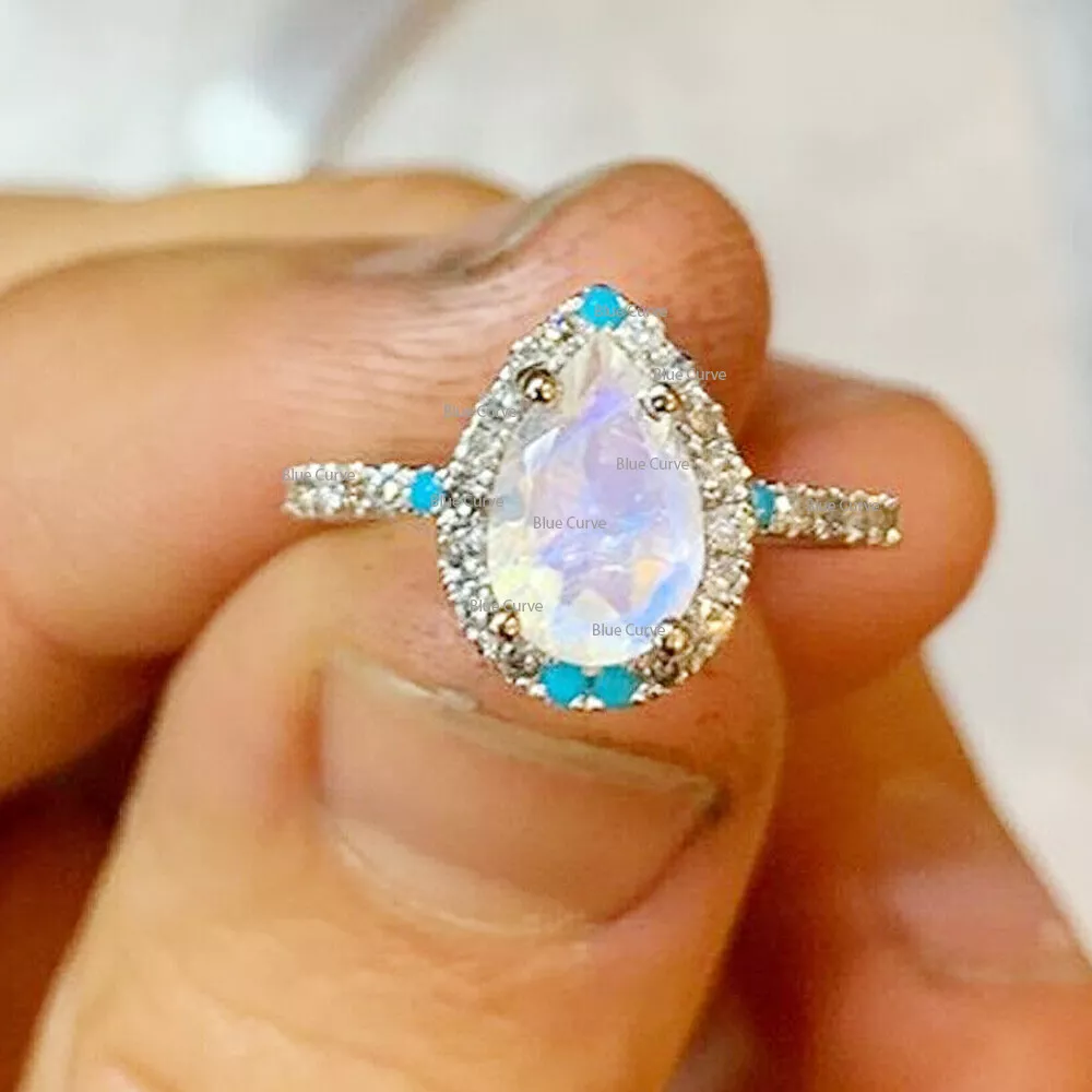 Moonstone Diamond Girl Ring Women Jewelry Promise Ring For Wife June  Birthstone | eBay