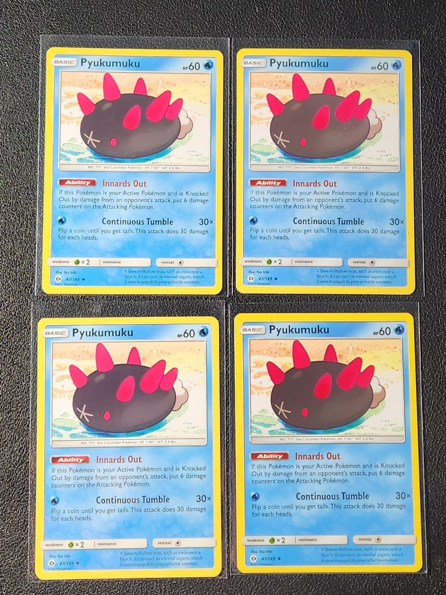 Pokemon Sun & Moon Base Set Uncommon Pyukumuku #47
