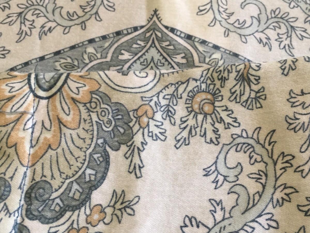 Raymond Waites pillow covers blue paisley pattern 100% cotton standard size