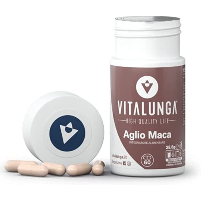 Maca Peruviana + Aglio 60 Capsule | Formula Potenziata Bioattiva