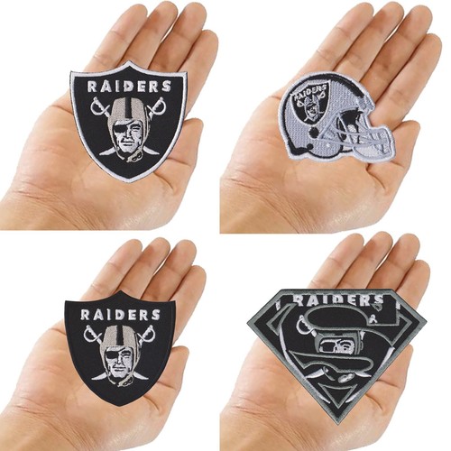 9 pcs Las Vegas Raiders Football Logo Collectibles Sew Embroidered Iron on Patch - Picture 3 of 12