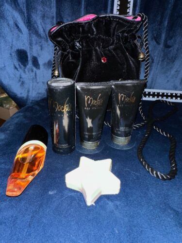 Neu Vintage Bob Mackie schwarz Samt Nieten Abendtasche und Bad Body Kollektion - Bild 14 von 24