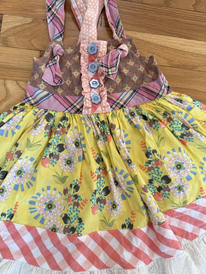 Vestido Matilda Jane Happy & Free Nudo de Confitería Talla 2 Cottagecore Country Usado en Excelente Condición Foto 3 de 4