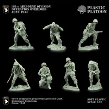 Plastic Platoon 101st Paratrooper Division Operation Overlord Scale 1/32 New