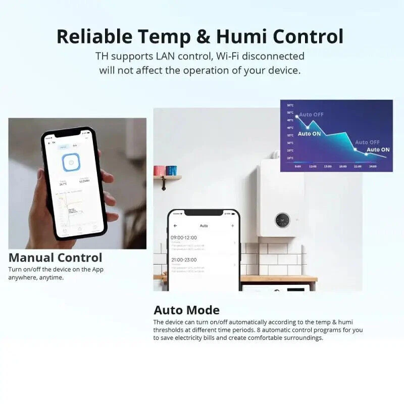 SONOFF TH Elite/Origin WiFi Smart Switch Home Temperature Humidity Monitoring Se - image 4 of 4