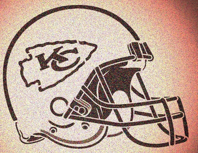 KANSAS CITY CHIEFS HELMET STENCIL MYLAR SPORT FOOTBALL MANCAVE STENCILS ...