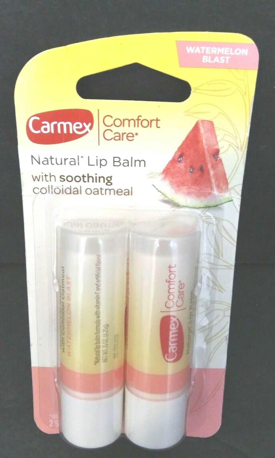 Carmex Comfort Care Lip Balm Stick with Colloidal Oatmelon Watermelon Blast