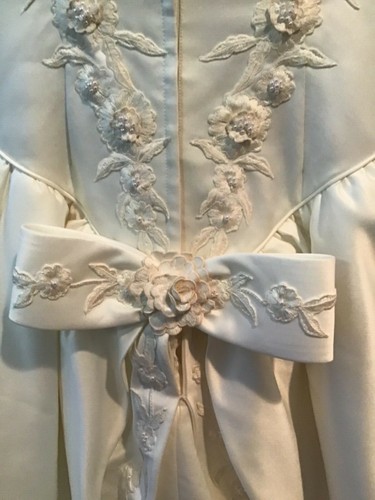 Mon Cheri Traditional Bridal ball gown Wedding Dress Ivory /rose Satin 12 New - 第 6/7 張圖片