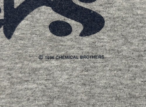 The Chemical Brothers Vintage Ringer Shirt grau mit dunkelblau 1996 XL Logo Tee JSR - Bild 3 von 10