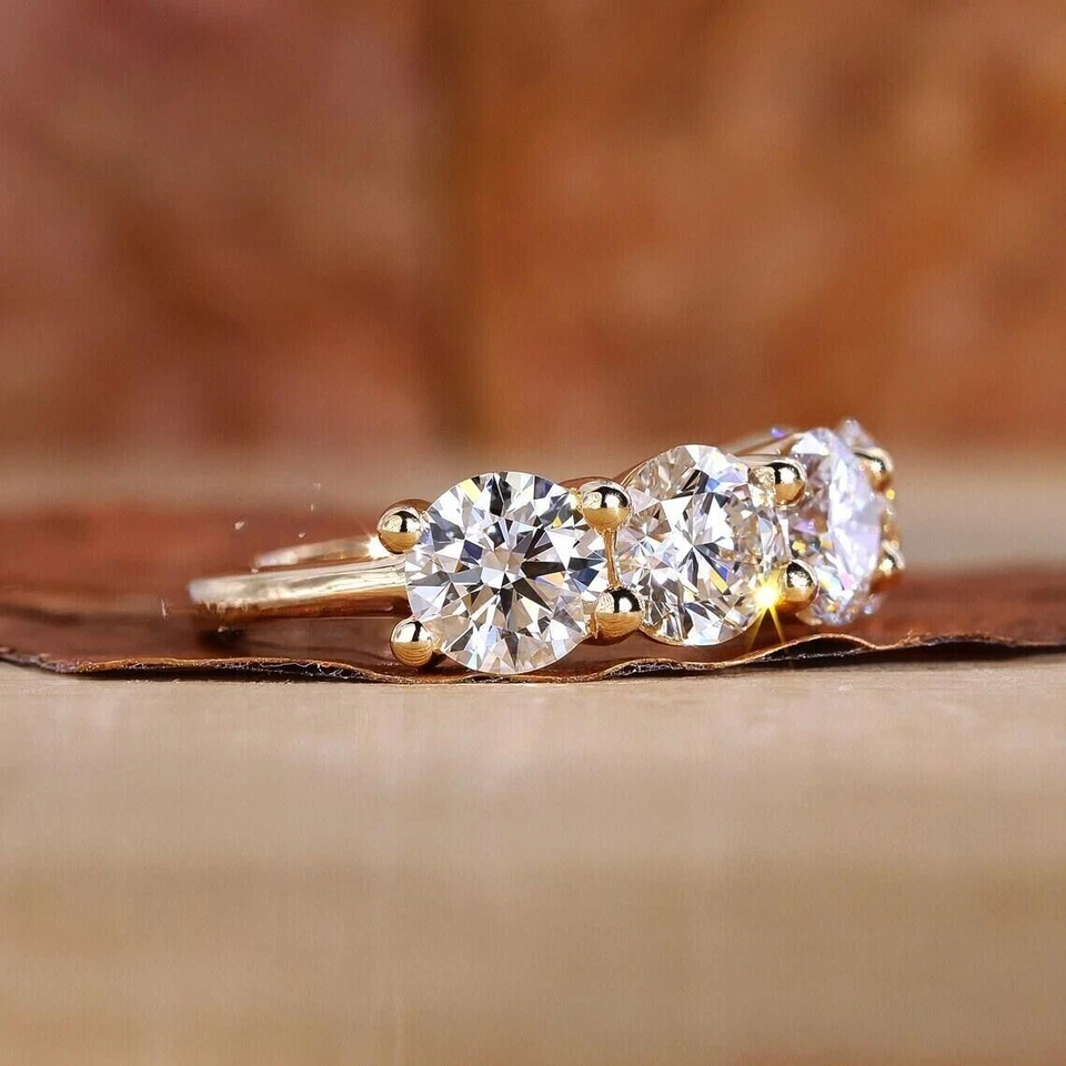 Pulseira feminina de ouro amarelo 14k 4,00 quilates com certificação de diamante cultivado em laboratório IGI GIA Eternity - Imagem 2 de 4