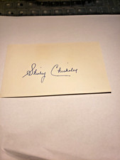 SHIRLEY CHISHOLM SIGNED INDEX CARD 1ST BLACK CONGRESSWOMAN MEDAL OF FREEDOM