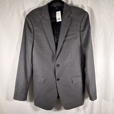Banana Republic Blazer Men's 40L Grey 2 Button Marzotto Tessuto Wool Blend New
