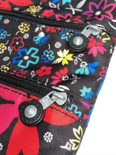 Kipling Crossbody Bag Floral Print AC7406 Black Multicolored - Picture 5 of 13