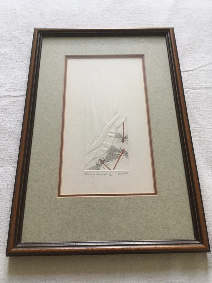 Rare Limited Edition Print Embossed Intaglio “Dancing Damsels” by Kungold 6/30 - Image 4 of 4