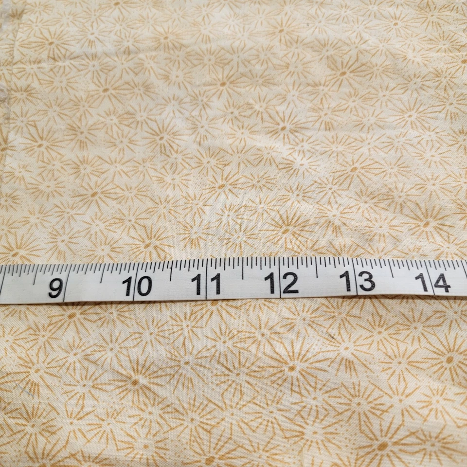 David Textiles by Bruske Fabric Sewing Quilting Tan Starburst 41" Wide 2 Yards - Image 2 of 4