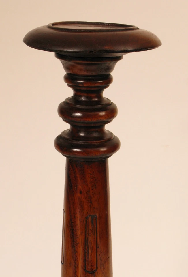 ANTIQUE CARVED WOOD CHINESE ? ROSEWOOD PEDESTAL PLANT OR CENSOR SCULPTURE STAND - Image 2 of 4