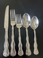 Reed & Barton Victoria 5 Piece Place Setting Knife Fork Spoon Stainless