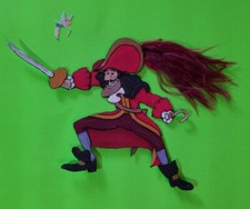 DISNEY Pre Handmade Scrapbook Captain Hook Peter Pan Tinker Bell Embellishment
