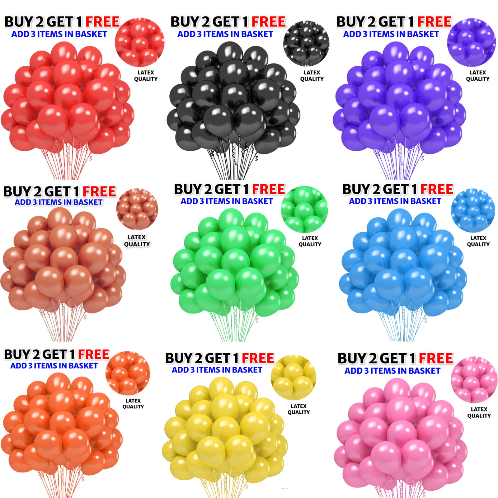 Balloons LATEX wedding ballons WHOLESALE 5"10"12" helium party balloons birthday - Picture 1 of 24