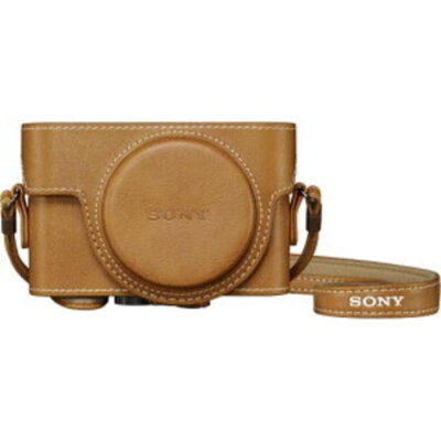SONY Kamera Jacke Ledertasche für RX100 Serie LCJ-RXK Beige Farbe Japan