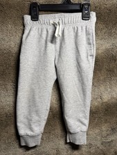 Carter's Unisex Toddler 2T Gray Fleece Jogger Pants Solid Drawstring Elastic