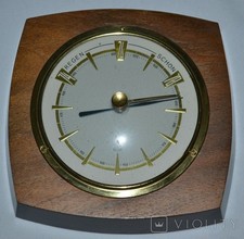Vintage Wall Barometer West Germany Wood Case Weather Station Working Mid Centur
