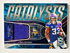 2022 Spectra Dalvin Cook Jersey Card Catalysts BLUE Disco Prizm SP #/60 Vikings!