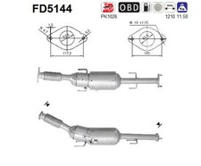 DPF Rußpartikelfilter Dieselpartikelfilter AS FD5144 Cordierit für NISSAN JUKE
