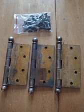 Set of 3 Used Heavy Duty Antique Door Hinges....