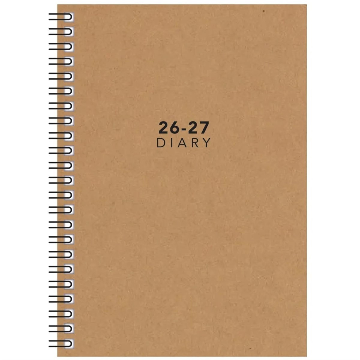 Kraft Academic Week To View A5 Diary 2026 - 2027, School Year Diaries, Gift