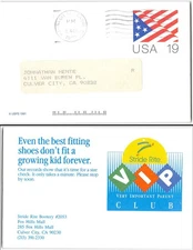 US #UX153 shoe ad, Marina Del Rey CA, 1992