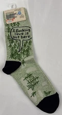 BLUE Q Women's I F**king Love It Out Here Crew Socks. New