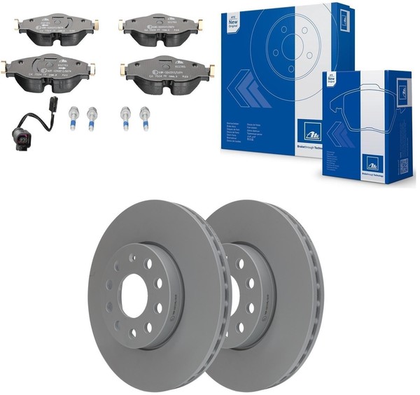 ATE Bremsscheiben + BeläGe Bremsenset FüR Audi A3 Sportback 8VA 8VF Vorne-image