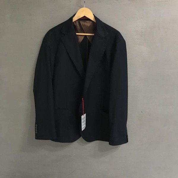 Men Linea Sartoriale Suit Navy Wool 44 / XXL / 52