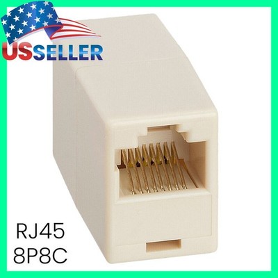 RJ45 Inline Coupler Cat5e Cat6 Ethernet Network Cable Extender 8P8C Connector