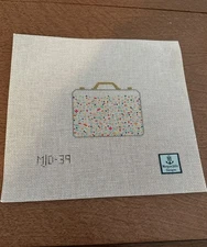 PILL BRIEFCASE Handpainted Needlepoint Canvas by Morgan Julia