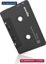 Wireless Bluetooth Cassette Adapter Tape Player Car Audio Aux Receiver 5.0 Black