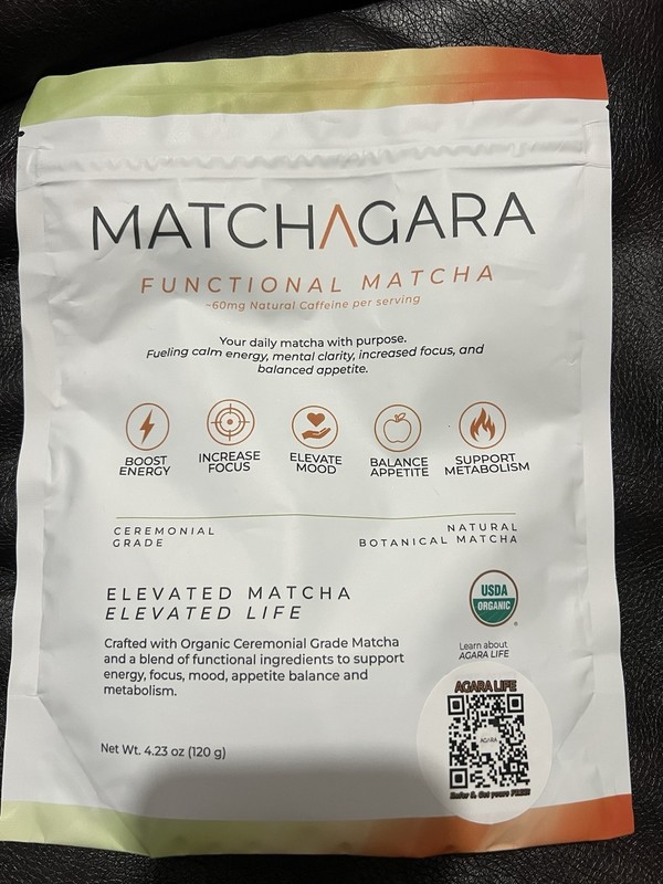 Matchagara Functional Matcha USDA Organic Weight Management Supplement 30 ct 