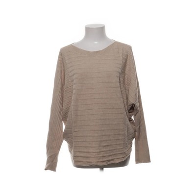 Aaeda, Strickpullover, Größe: L, Beige, Einfarbig, Rippenstrick, Damen #3qD