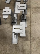 adjustable cpu holder under desk mount bracket computer tower stand silver