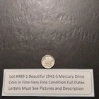 Lot #989 1 Beautiful 1941-S Mercury Dime in Fine VF Condition Must See Pictures